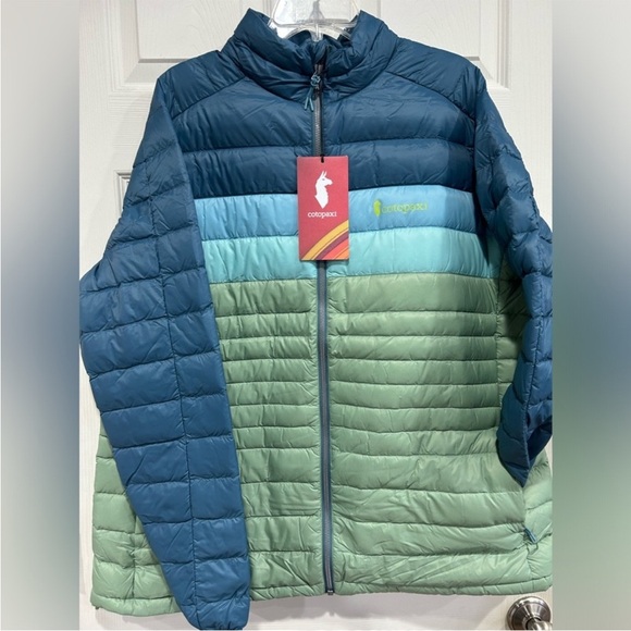 Cotopaxi Women’s 1X Fuego Down Jacket Puffer Puff Blue Spruce Aspen Green NWT - Picture 1 of 7